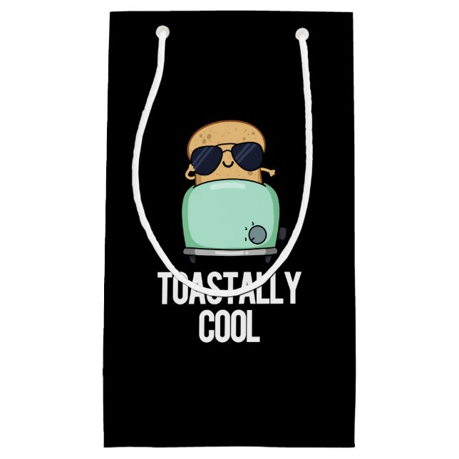 Petit Sac Cadeau Toastal Cool Funny Toast Pun Dark BG (Devant)