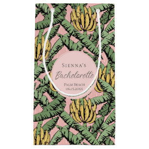 Petit Sac Cadeau Tropical Pink and Yellow Banana