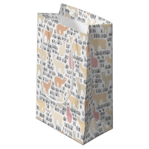 Petit Sac Cadeau Troupeau de motif d'alpaga