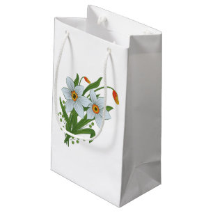 Petit Sac Cadeau Tulipes et jonquilles Fleurs