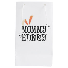Petit Sac Cadeau Typographie de Pâques de lapin de maman simple | S