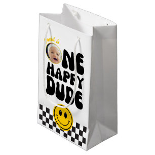 Petit Sac Cadeau Un joyeux Dude Photo personnalisée Premier anniver