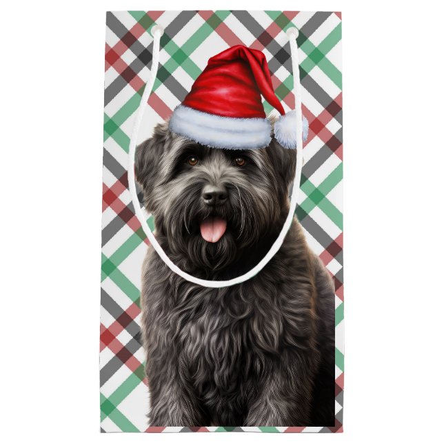 Petit Sac Cadeau Vacances Bouvier et Festive Plaid Christmas (Devant)