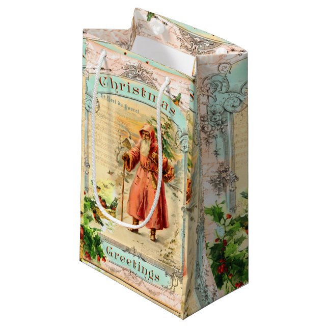 Petit Sac Cadeau Vacances victoriennes (Devant Angle)