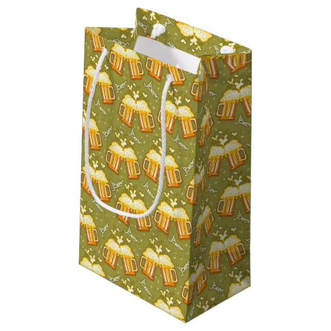 Petit Sac Cadeau Verres de motif de bière (Dos Angle)
