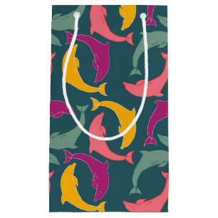 Petit Sac Cadeau Vert dauphins