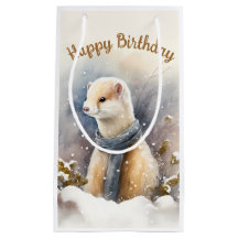 Vibes d'hiver Aquarelle Ermine - fête d'anniversai