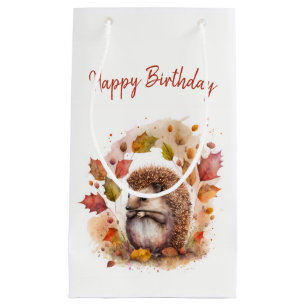Petit Sac Cadeau Vies d'automne Hérisson - Anniversaire