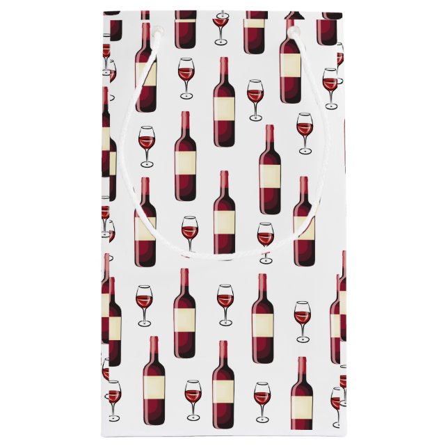 Petit Sac Cadeau Vin rouge et verre à vin (Dos)