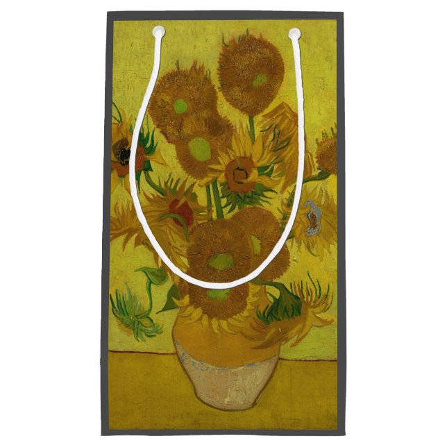 Petit Sac Cadeau Vincent Van Gogh 15 Peinture de tournesols (Devant)