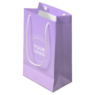 Petit Sac Cadeau Votre logo Dégradé ombré lavande subtil