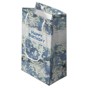 Petit Sac Cadeau Votre message : Frozen Frost Photo Abstraite - Bo