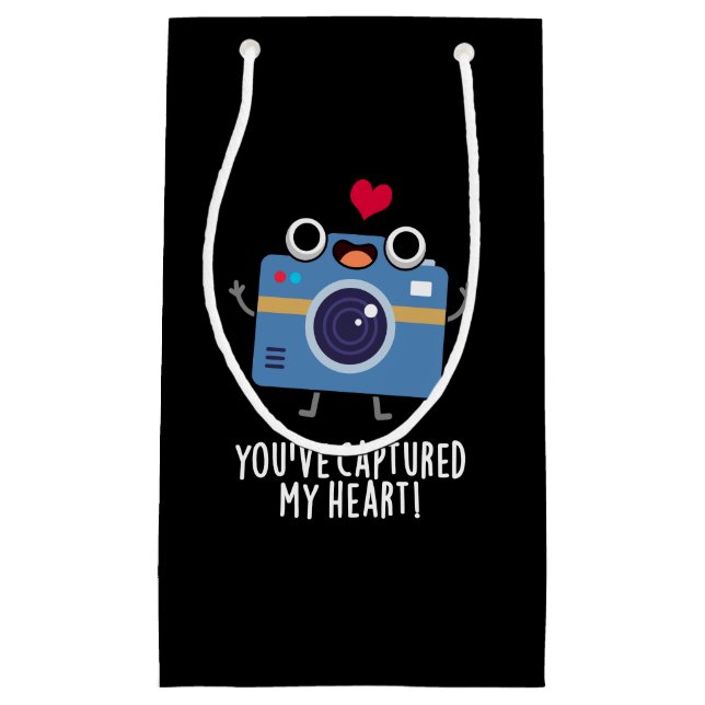 Petit Sac Cadeau Vous avez capturé Mon Coeur Drôle Caméra Pun Dark  (Devant)