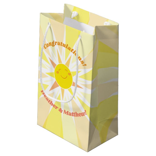 Petit Sac Cadeau Vous êtes mon Baby shower Sunshine (Dos Angle)