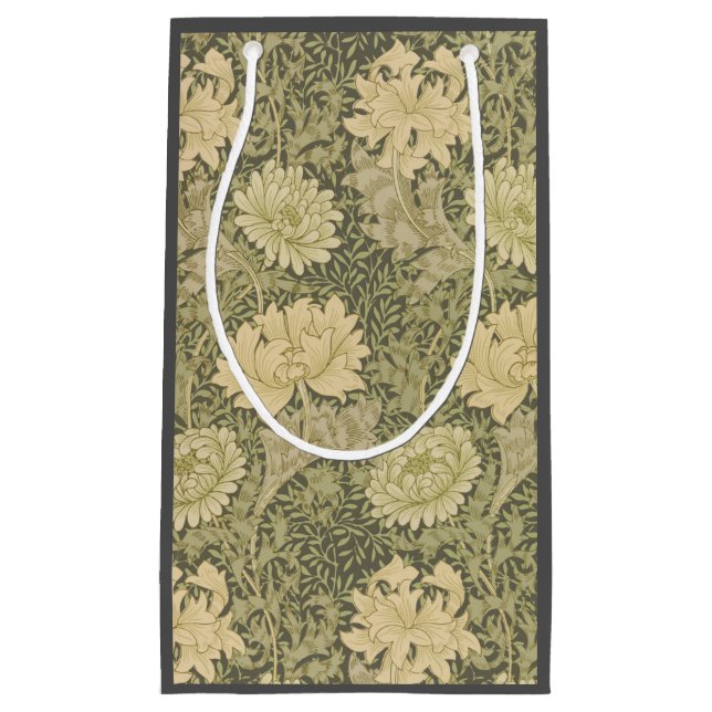 Petit Sac Cadeau William Morris Chrysanthemum Fleur d'âge (Devant)