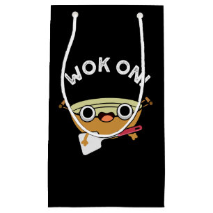 Petit Sac Cadeau Wok On Funky Chinese Cuisine Pun Dark BG