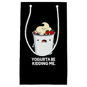 Petit Sac Cadeau Yogurta Be Kidney Me Drôle Yogurt Pun Dark BG