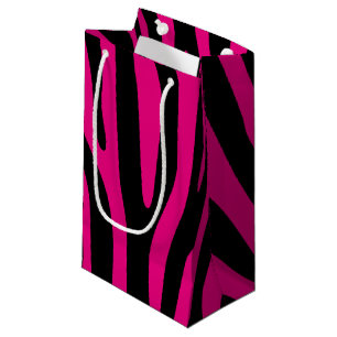 Petit Sac Cadeau Zebra rayures motif + votre arrière - plan & idées