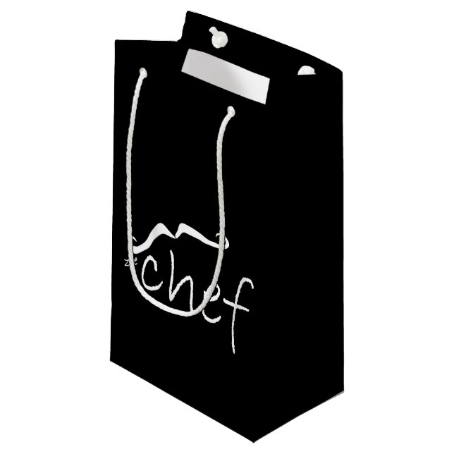 Petit Sac Cadeau Zee Chef Français Black SGB (Devant Angle)