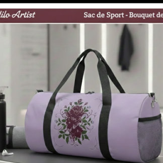 Petit Sac de Sport Bouquet de Violettes