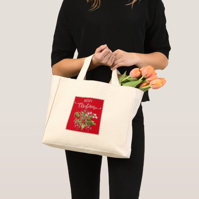 Petit Sac fourre-tout de Noël Holly (Devant (produit))