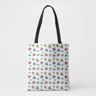 Petit Sac fourre-tout Tracteurs, Blanc