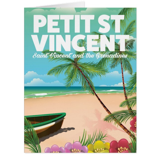 Petit Saint Vincent Vintage Strandposter (Vorderseite)