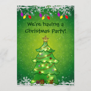 Petit sapin de Noël aux Invitations de la fête des