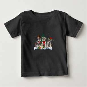 Petit Schnauzer de Noël Dog Tee T-Shirt