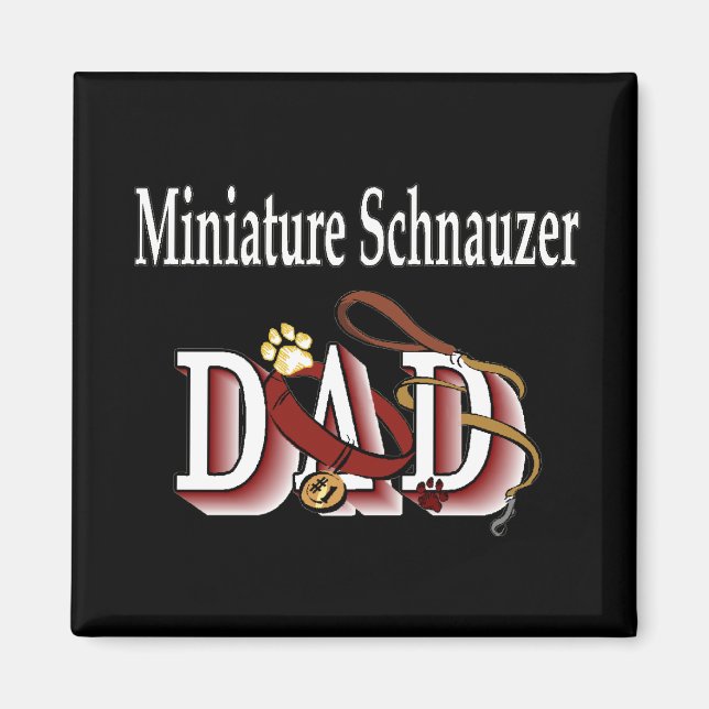 petit schnauzer papa Magnet (Devant)