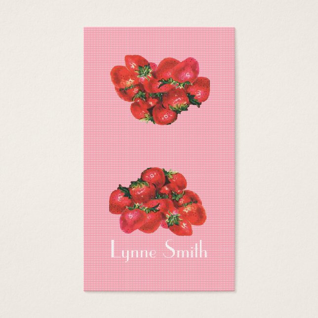 Petit Signet de fraises - ajoutez votre propre aim (Devant)