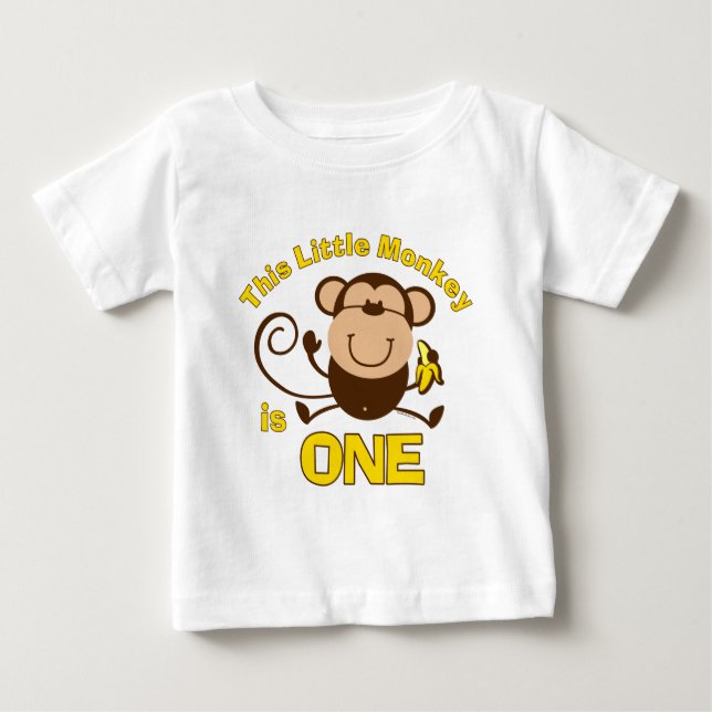 Petit singe 1er anniversaire Garçon T-shirt bébé (Devant)
