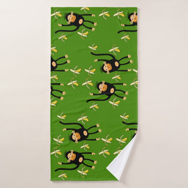 Petit Singe-Enfant mignon (Serviette de bain)