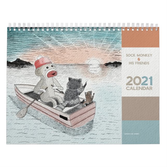 Petit singe et ses amis - Calendrier 2021 (Protection)