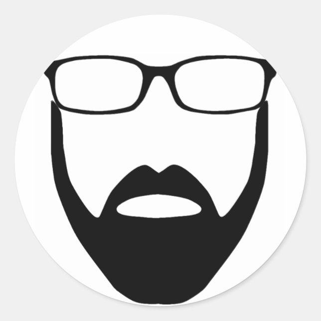 Petit Sticker à barbe désincarnée (Devant)