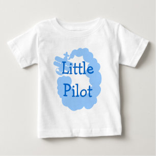Petit t-shirt bébé pilote avec airplain
