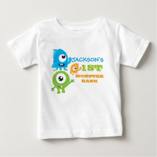 Petit T-shirt d'anniversaire de monstre, premier