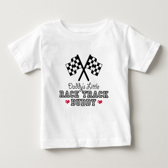 Petit T-shirt de bébé d'ami de voie de course du (Devant)