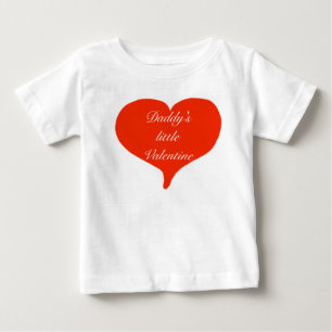Petit T-shirt de bébé de Valentine du papa
