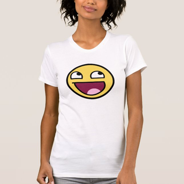 Petit T-shirt de dames impressionnantes de visage (Devant)