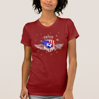 Petit T-shirt du football des USA de filles de