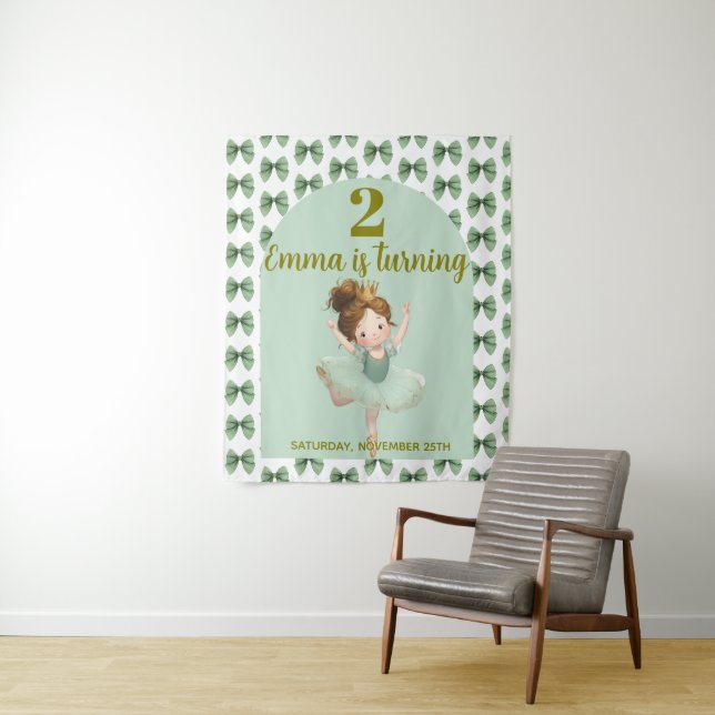 Petit Tapisserie de Princesse Vert Menthe (En situation)