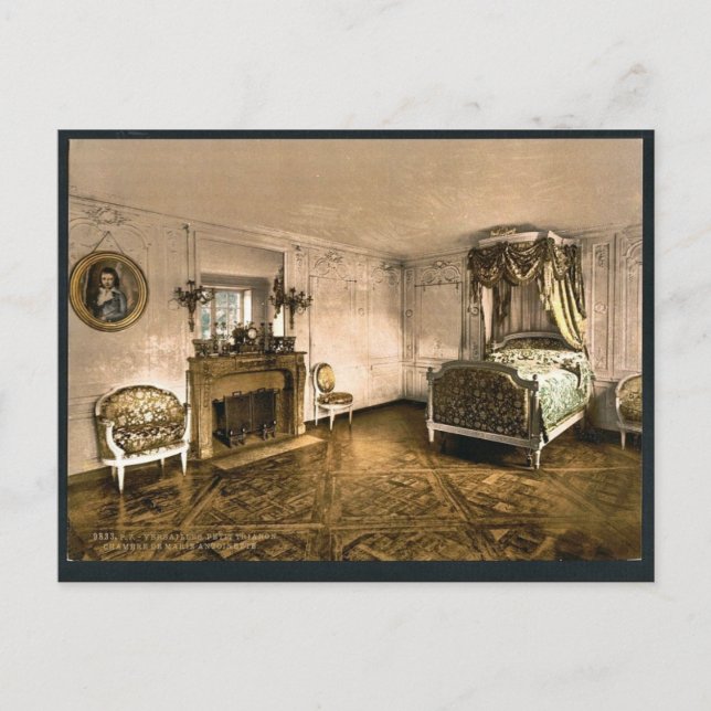 Petit Trianon, Kammer von Marie Antoinette, Versai Postkarte (Vorderseite)