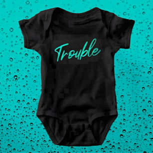 Petit Trouble – Body bébé à manches courtes vert s