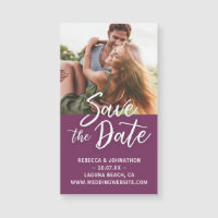 Petit violet Enregistrer l'aimant Date Invitations