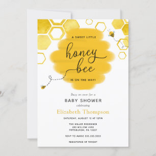 Petite abeille de miel Baby shower Invitation
