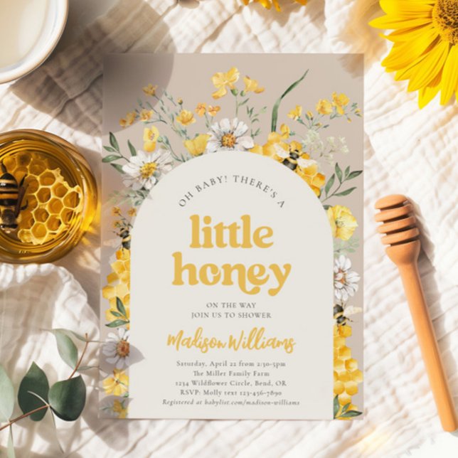 Petite abeille de miel Baby Shower Invitations (Créateur téléchargé)