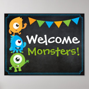 Petite Affiche de bienvenue Monster