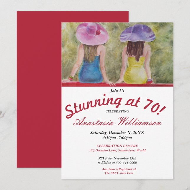 PETITE AMIE BESTIES STUNNING À 70 INVITATION DE FÊ (Devant / Derrière)