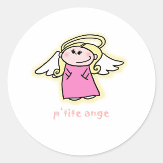 Petite Ange (kleiner Engel auf Französisch) Runder Aufkleber